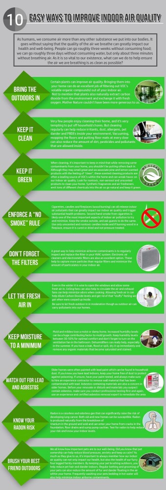 10 Easy Ways To Improve Indoor Air Quality - Infographic